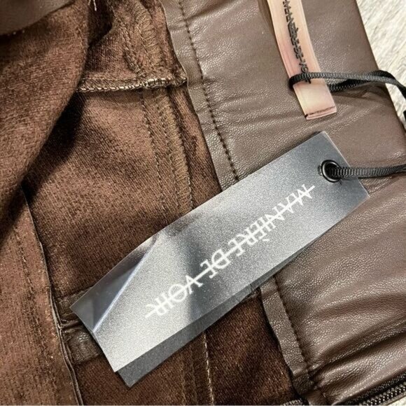 Vegan Leather & Suede Ribbed Legging - Picture 15 of 16